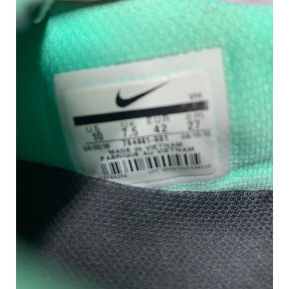 Nike Fitsole Run Sneakers Running Womens size 10 Black Green 2016 Athletic - Picture 3 of 9